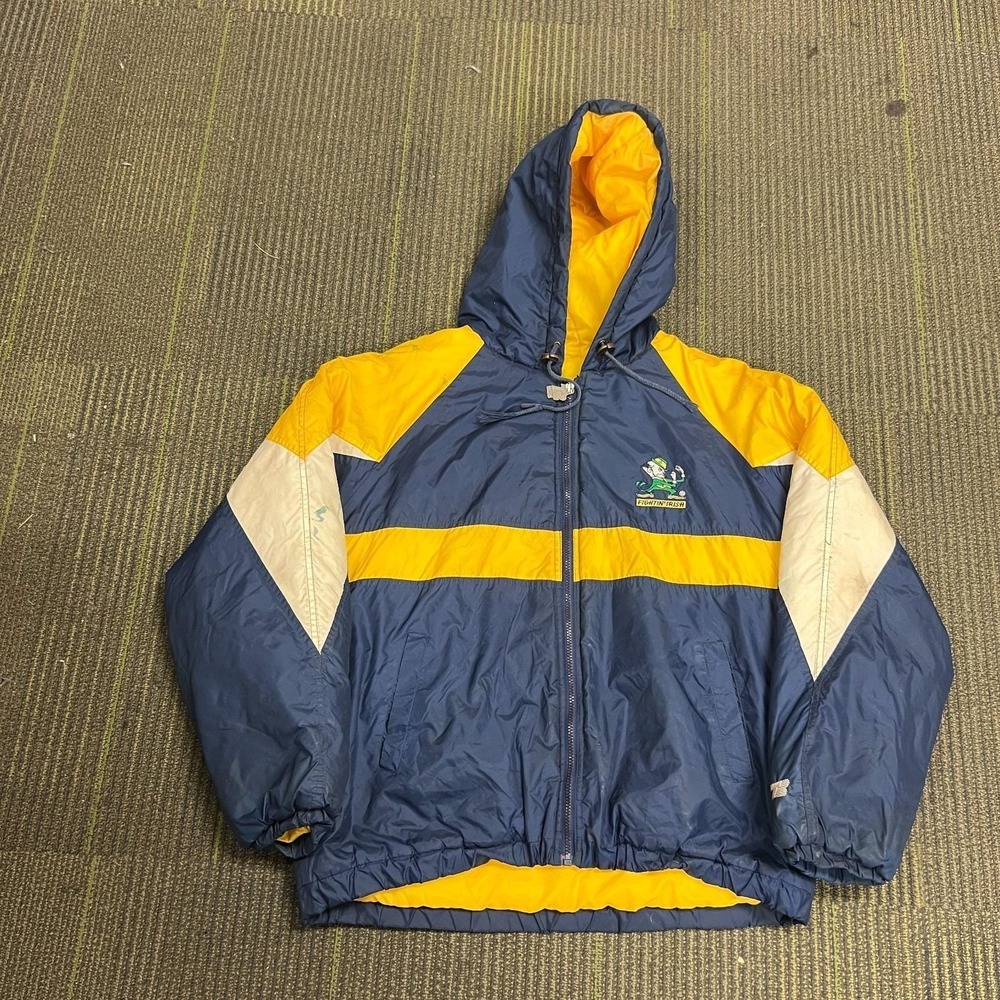 Vintage University Of Notre Dame‎ Jacket Mens XL Blue 1990s NCAA Zip Up